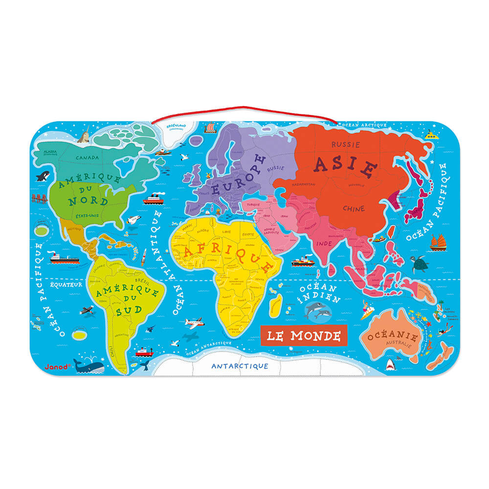 Puzzle Carte Du Monde Magn Tique Planisph Re Aimant Enfant Janod