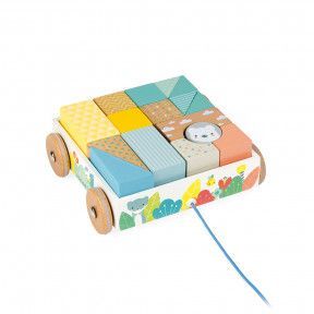 howa jouet de motricité en bois cube d'activité bébé My rainbow 6010