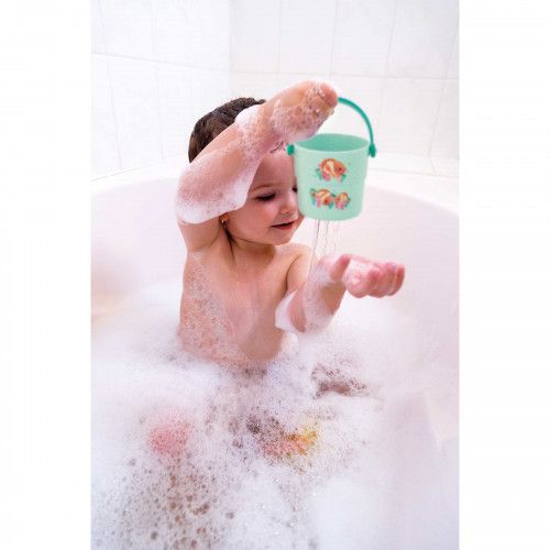 Seaux bain bébé - Jouet bain animaux, pour enfant 10 mois JanodSeaux bain  bébé - Jouet bain animaux, enfant 10 mois Janod