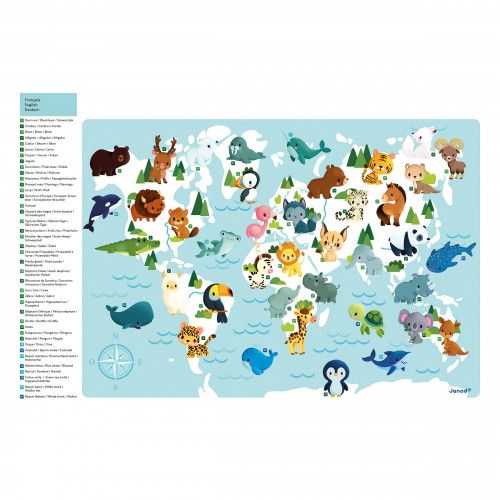 Carte du monde magnétique Minikids — Griffon