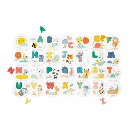 Puzzle Enfant 10 Pièces Carton et 10 Chiffres En Bois 'Mes Premiers  Chiffres' - JANOD - Animaux - Dès 2 Ans gris - Janod