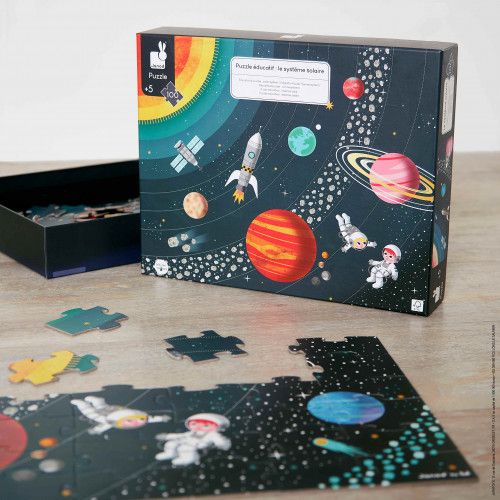 Puzzle système solaire - Puzzle éducatif pour enfant dès 5 ans Janod