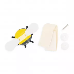 Strap and noisemaker bee for Sweet Cocoon Activity Panel