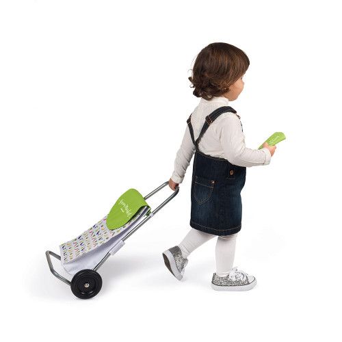 Chariot de courses pour enfant avec panier garni