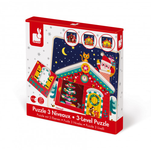 3-Level Puzzle Christmas Night (wood)