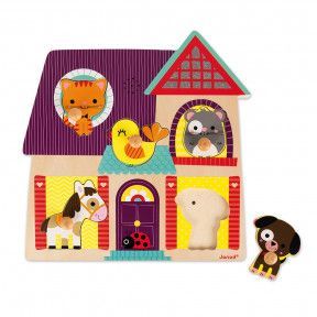 Puzzle tactile animaux de la ferme Janod : King Jouet, Puzzles bébés et  enfants, moins de 50 pièces Janod - Puzzles