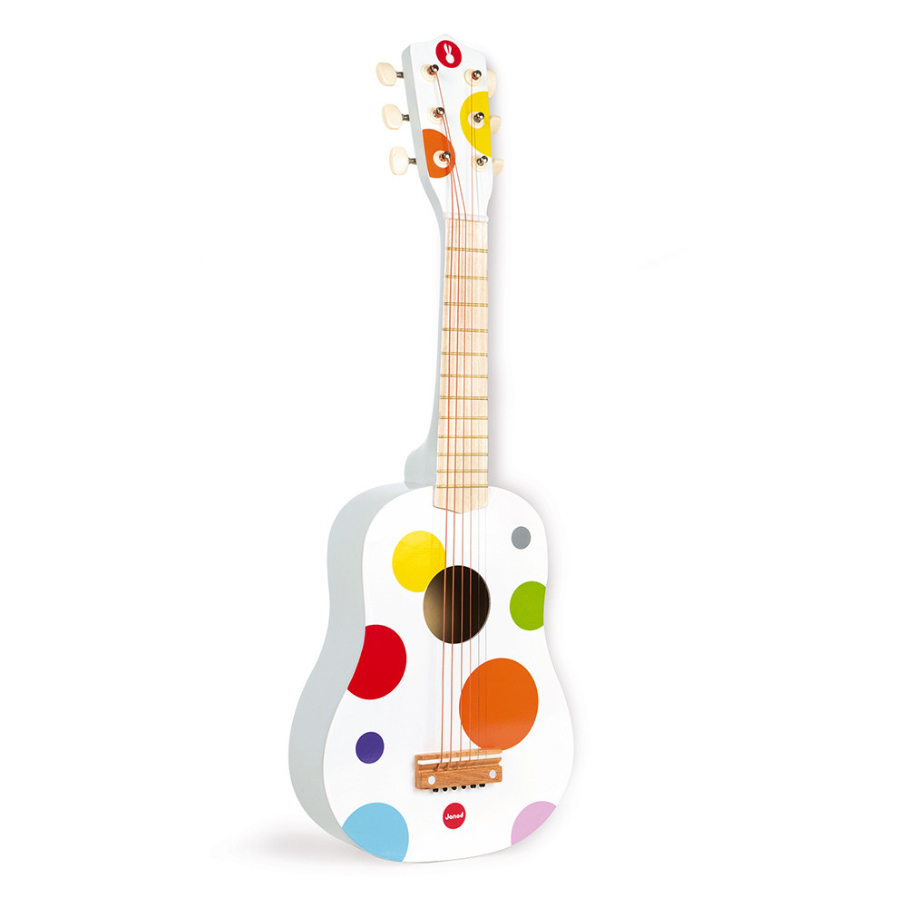 TOOKYLAND Jouet musical en bois - guitare miniature en bois pour enfants, 3  ans et +