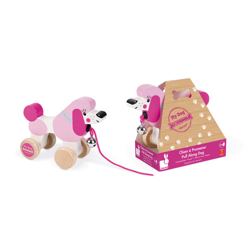 janod rocky the dog pull toy