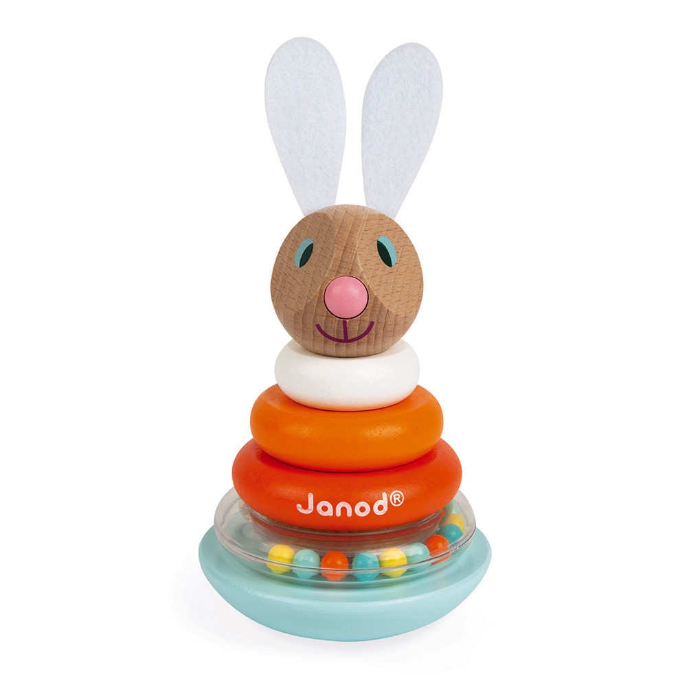 Empilable Culbuto Lapin Jouet Empiler En Bois Pour Enfant Janod