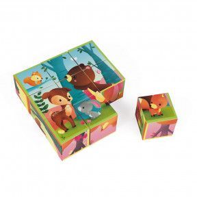Cardboard and wooden blocks and pyramids for babies - Janod