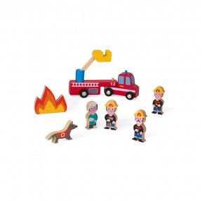 wooden fireman figures