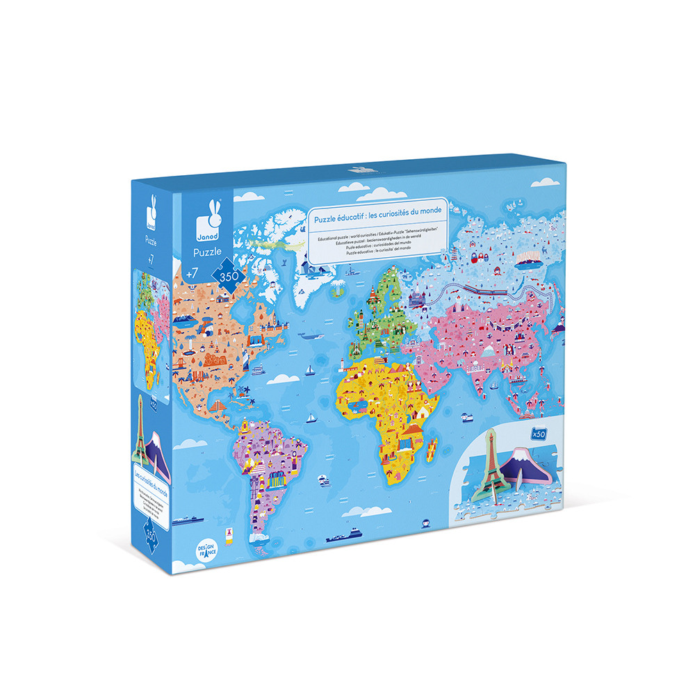 Puzzle enfant - carte du monde des monuments : collection histoire et  geographie - mappemonde - 150 pieces - jeu educatifs - Puzzle - Achat &  prix