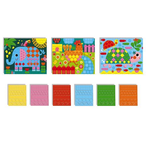 Mosaique numérotées mousse kits animaux x 3 pièces Activités enfant - La  Poste