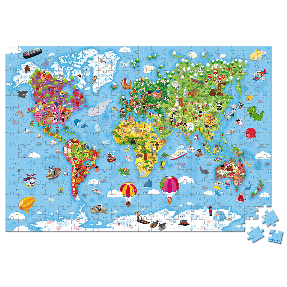 puzzle du monde janod