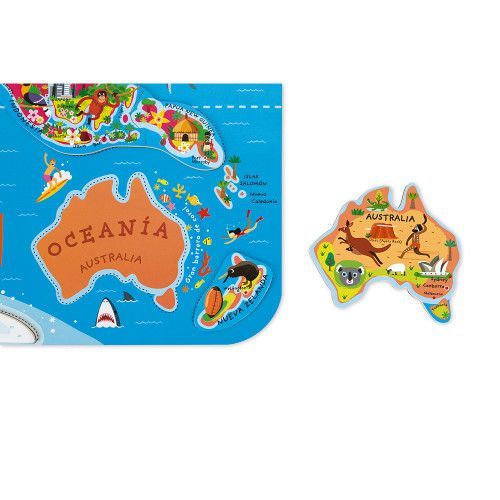 Puzzle mapa de España Magnético de Janod - envío 24/48 h -   tienda de juguetes educativos