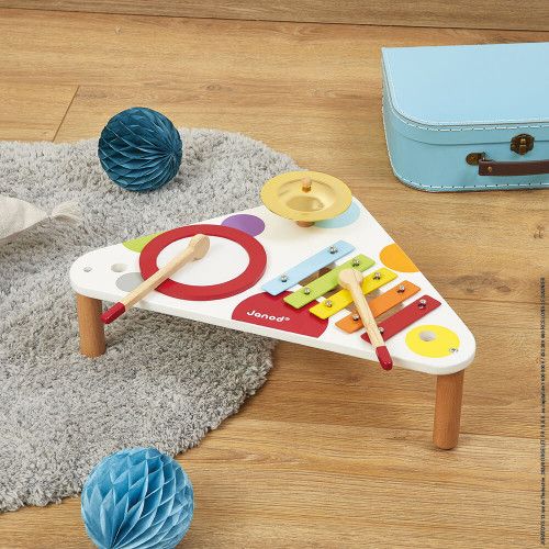 Janod Pure Musical Table - Wooden Musical Instrument Set – Ages 1+ - J05164  : Toys & Games 