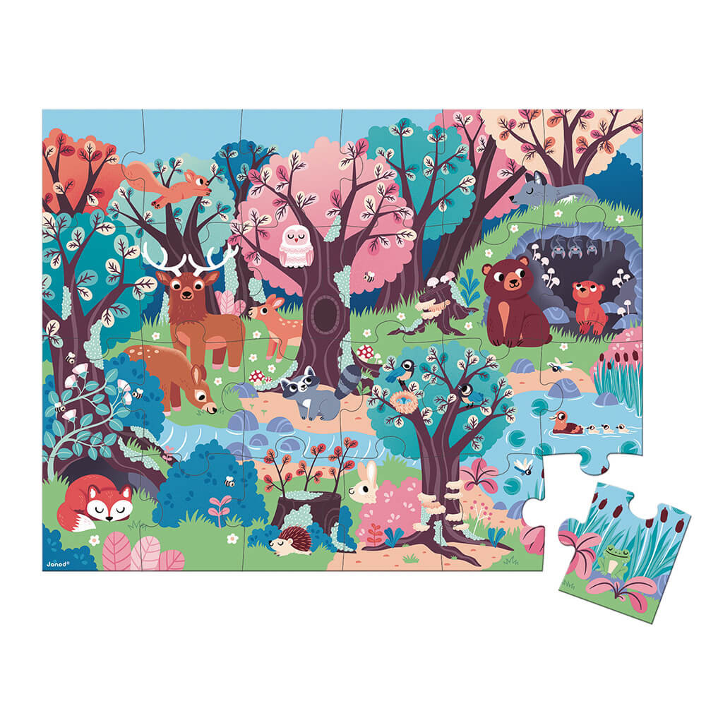 Magic Forest Puzzle : 20 to 49 piece puzzles Janod - J02653