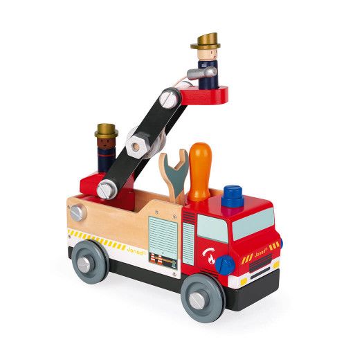 Camion De Pompiers Geant Camion En Bois De Bricolage Enfant Janod