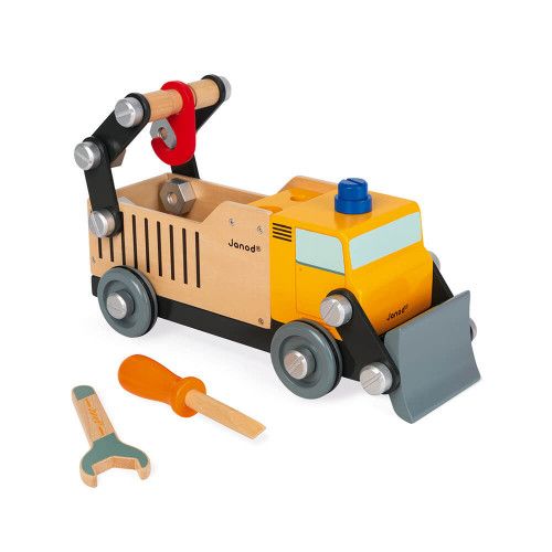 Camion de chantier géant - Camion en bois de bricolage enfant Janod