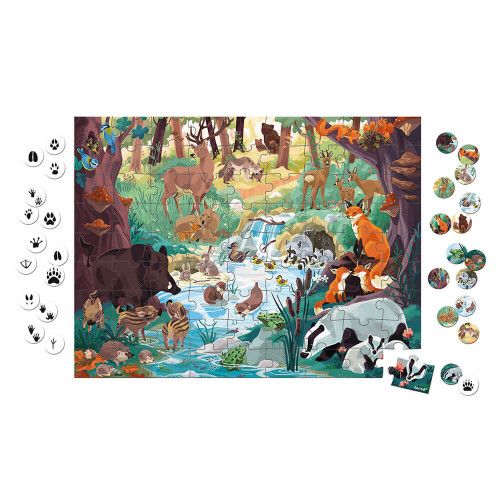 Puzzle sensibilisation environnement 81 pièces carton - Janod et WWF®