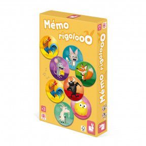 Janod Memory Touch Recognition Game - 21 Wooden Pieces - Ages 3+ - J05318