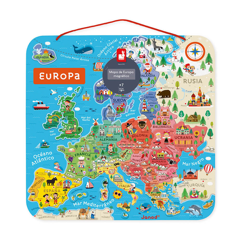 Puzzle Magnétique - Carte Magnétique Europe - Janod