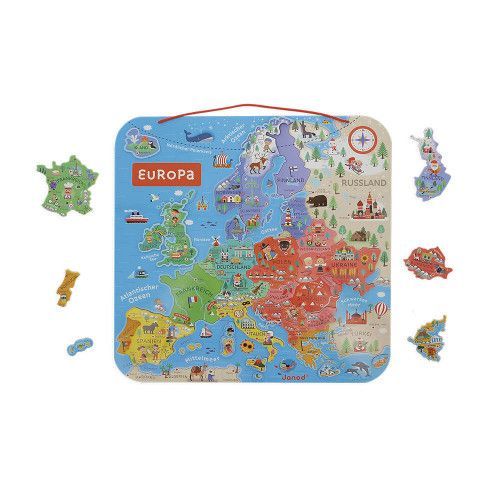 Puzzle magnétique allemand - Carte éducative Europe magnétique Janod