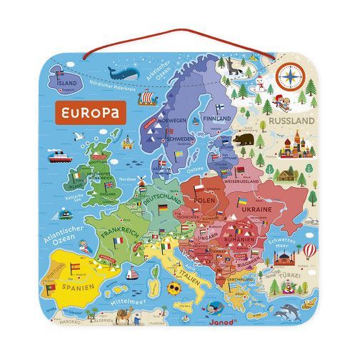 Puzzle en bois de l'Europe en allemand - ENFANTILINGUE