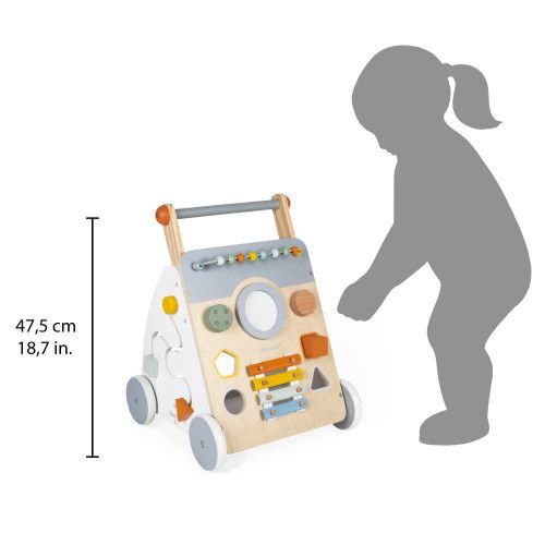 Janod Sweet Cocoon Wooden Multi-Activity Baby Walker - Ages 12 Months+ -  J04410