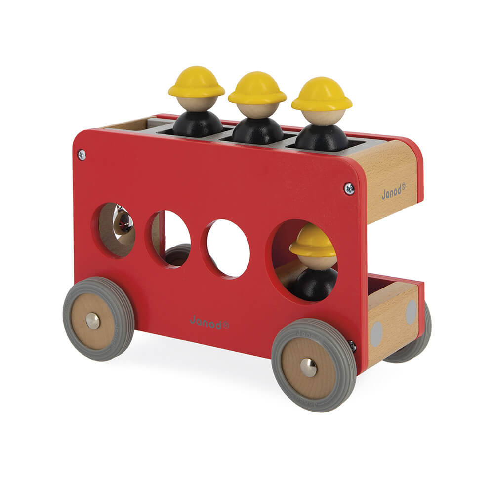 Janod Wooden Puzzle Chunky Vehicles - Rocket Toys