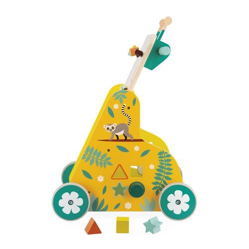 Janod - Tropik Multi-Activity Pyramid - Wooden Early-Learning Toy -  Educational Toy: Motor Skills and Handling - 7 Activities - Water-Based  Paint - 1
