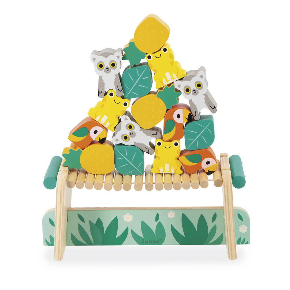  Janod - World Wildlife Federation Series – Wood Forest Stacking  Toy – 11 Piece Set - Ages 12 Months+ - J08635 : Toys & Games