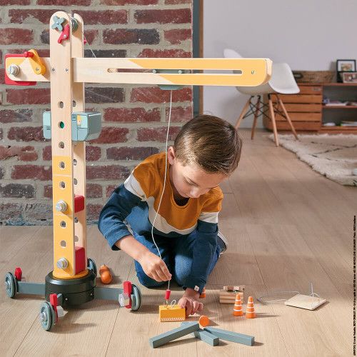 Grue jouet - Grue en bois, jouet bricolage enfant JANOD
