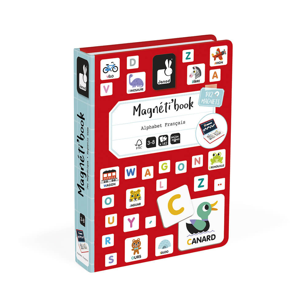 Alfabeto Magnetibook - Juego educativo magnético de letras Janod - Juguetes educativos  magnéticos - Janod