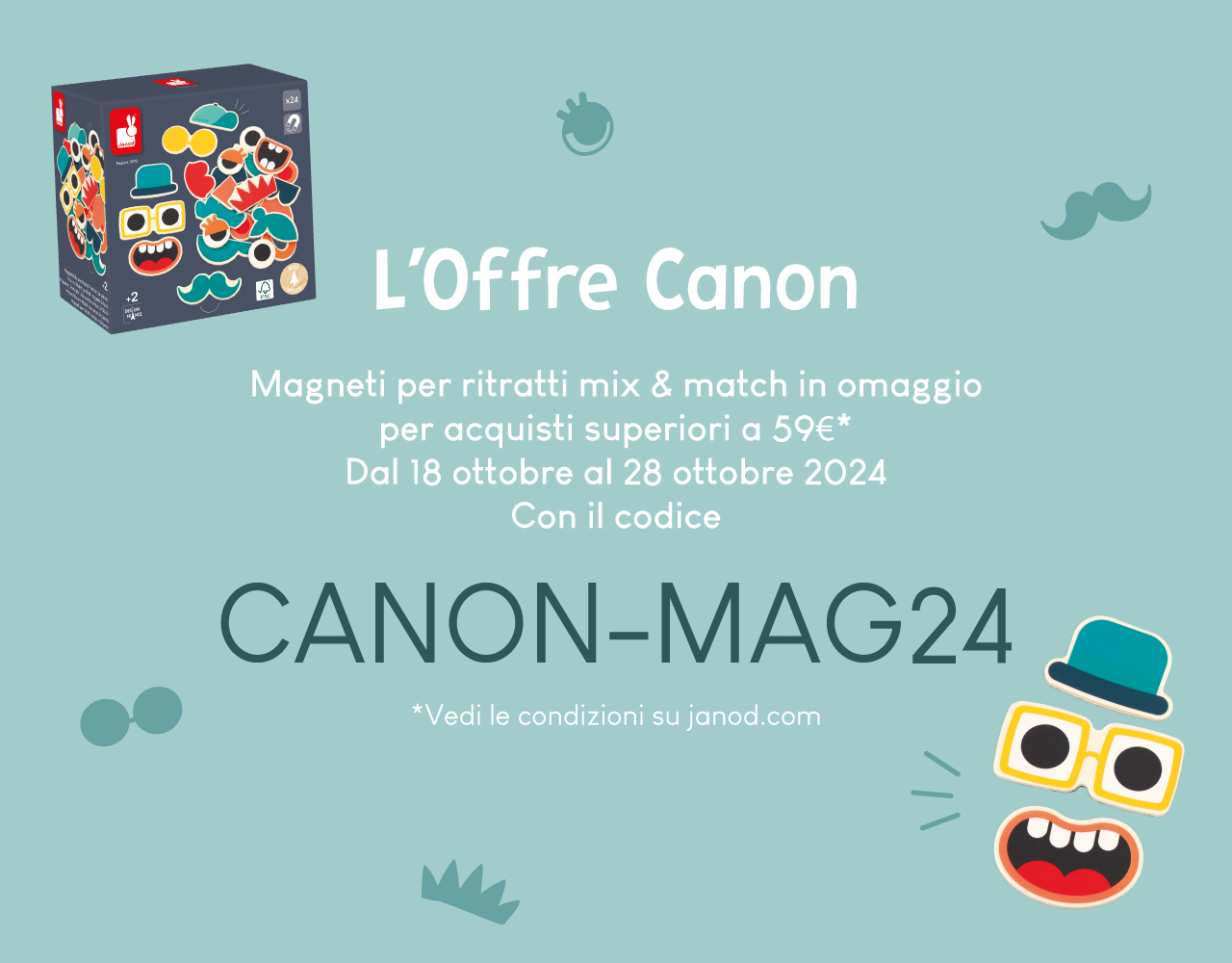 Code promo JANOD : set de magnets en bois offert