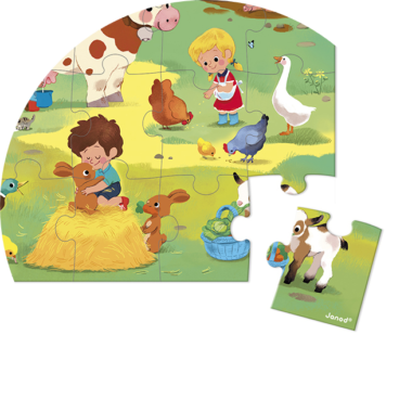 Puzzle enfant 3 ans - Puzzle animaux, jouet enfant 3 ans J02603